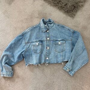 ZARA Cropped Denim Jacket